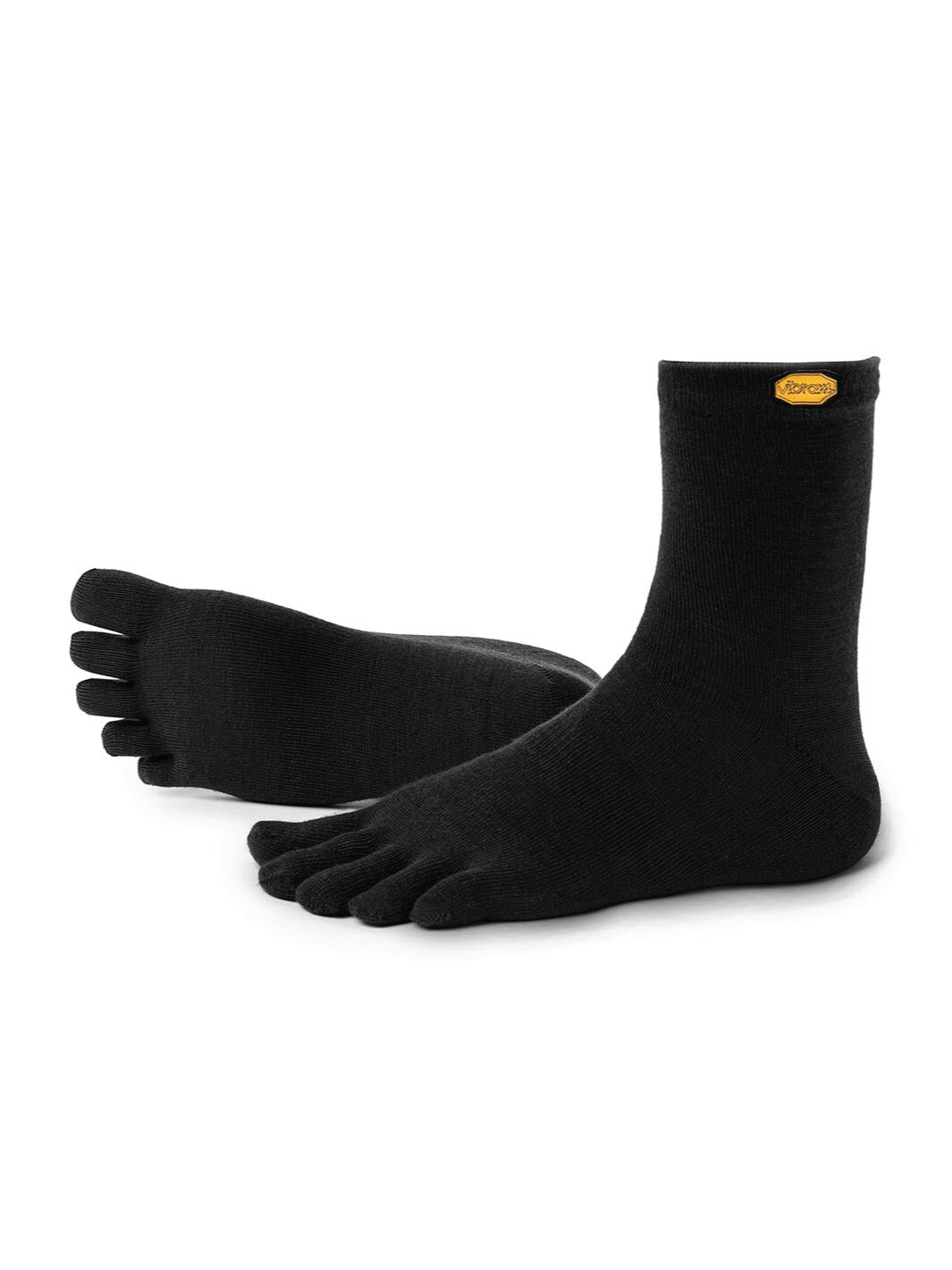 Vibram Merino Crew Toe Socks Black – Barefootinc AU