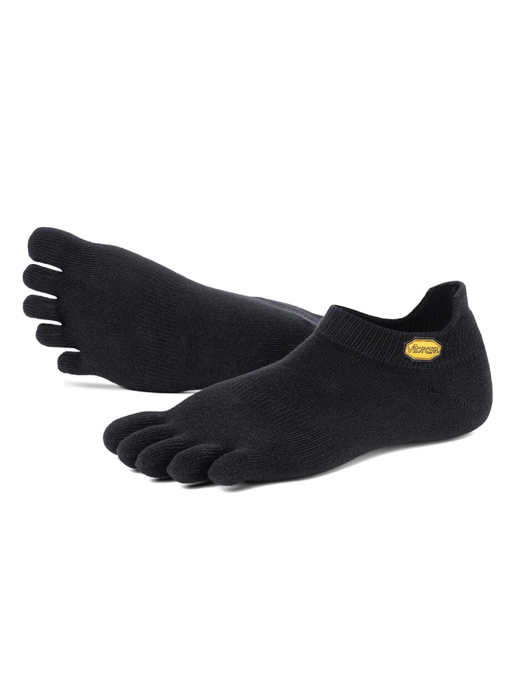 Vibram No Show Toe Socks Black - Main Image