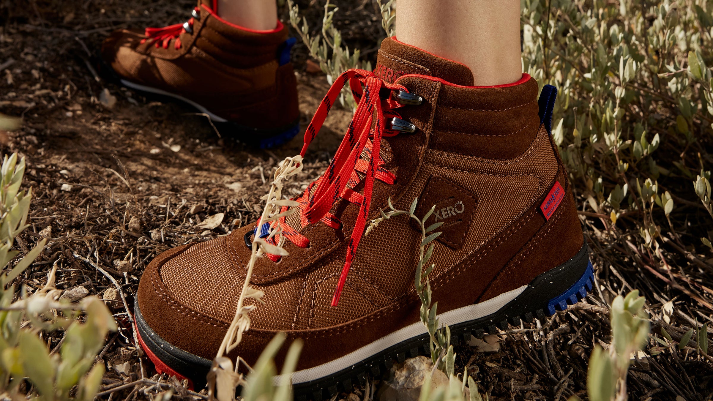 Xero women ridgeway hiking boot in use