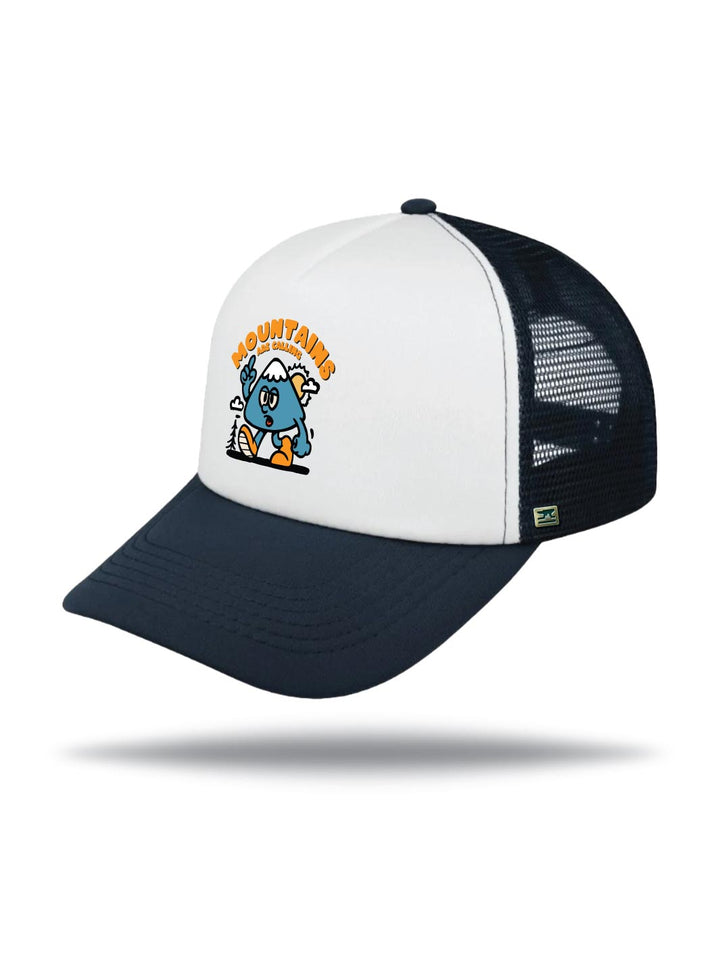 Foamie Trucker Cap Navy - Mountains