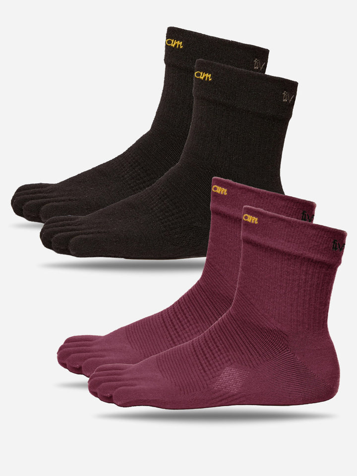 Vibram Mini Crew 2 Pack Toe Socks