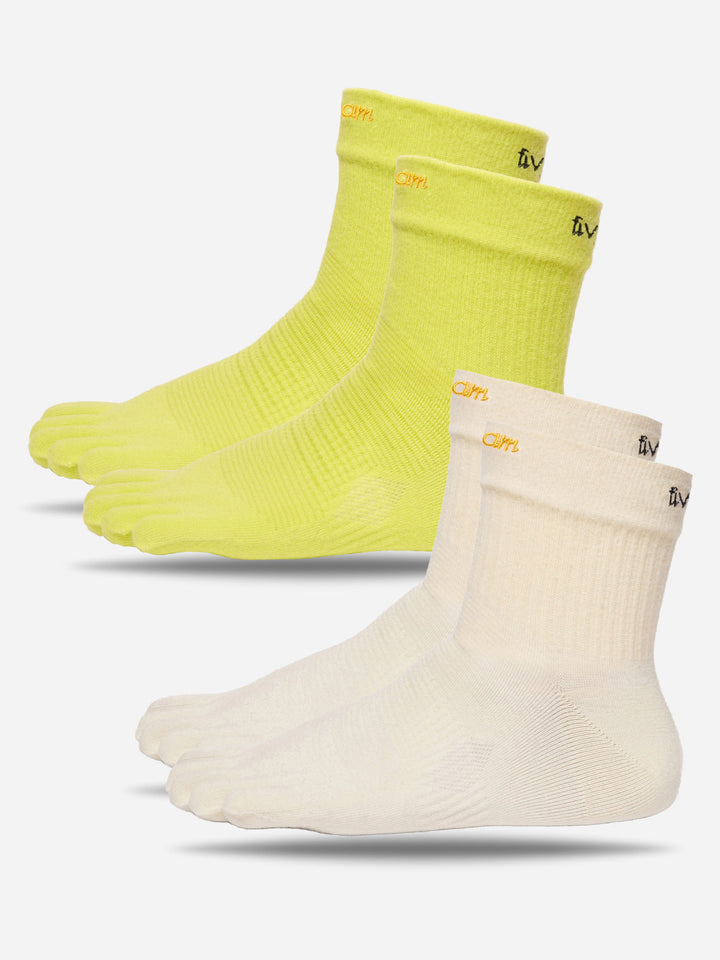 Vibram Mini Crew 2 Pack Toe Socks