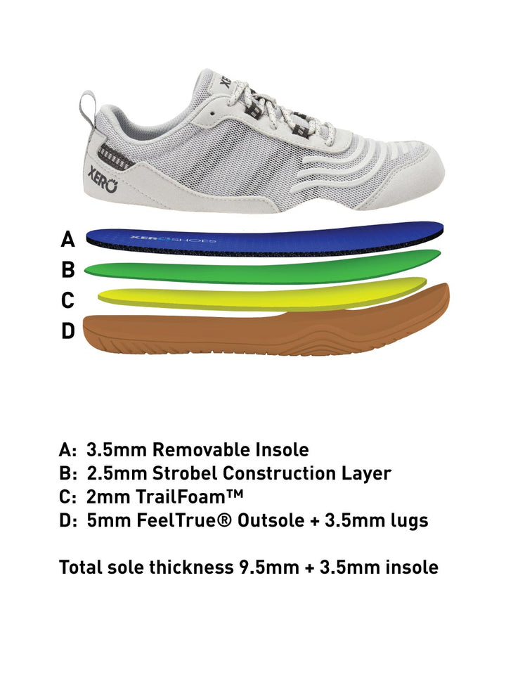 Xero 360 Barefoot Training Shoe - Mens - Alloy / Yellow