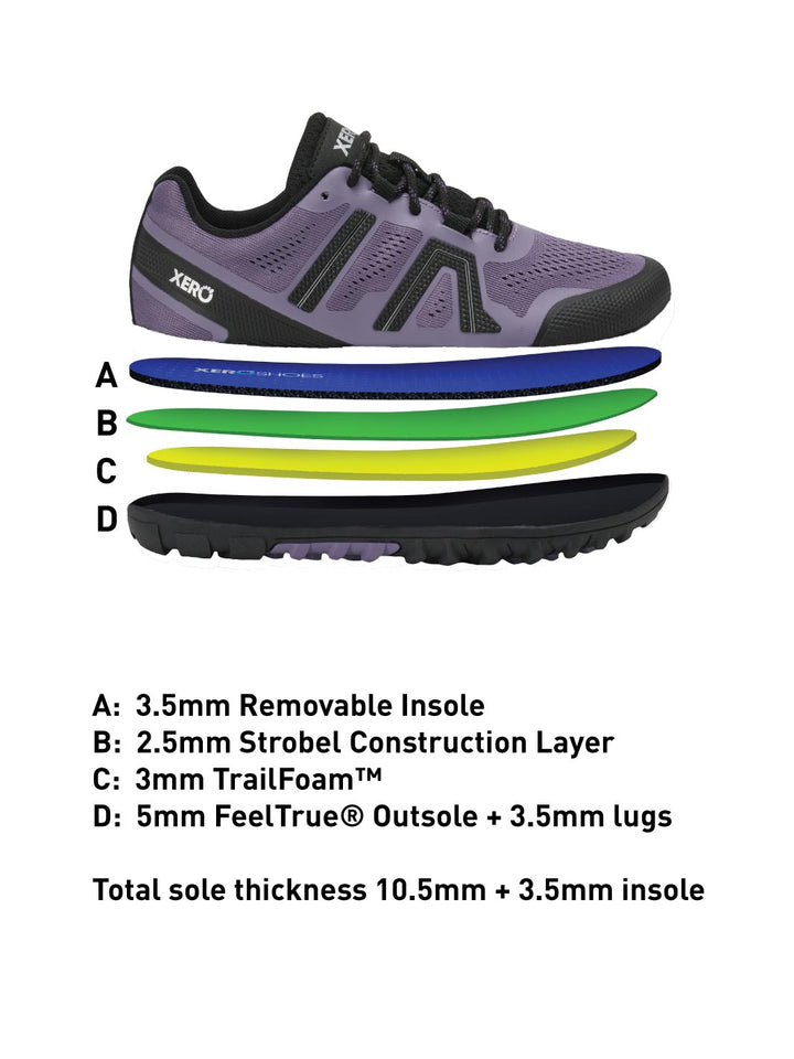Xero Mesa Trail V2 Barefoot Shoe - Mens - Rock/Black