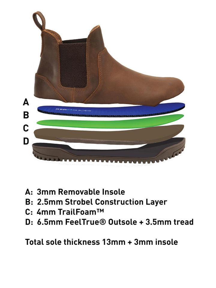 Xero Ridgeway Chelsea Boot - Mens - Brown