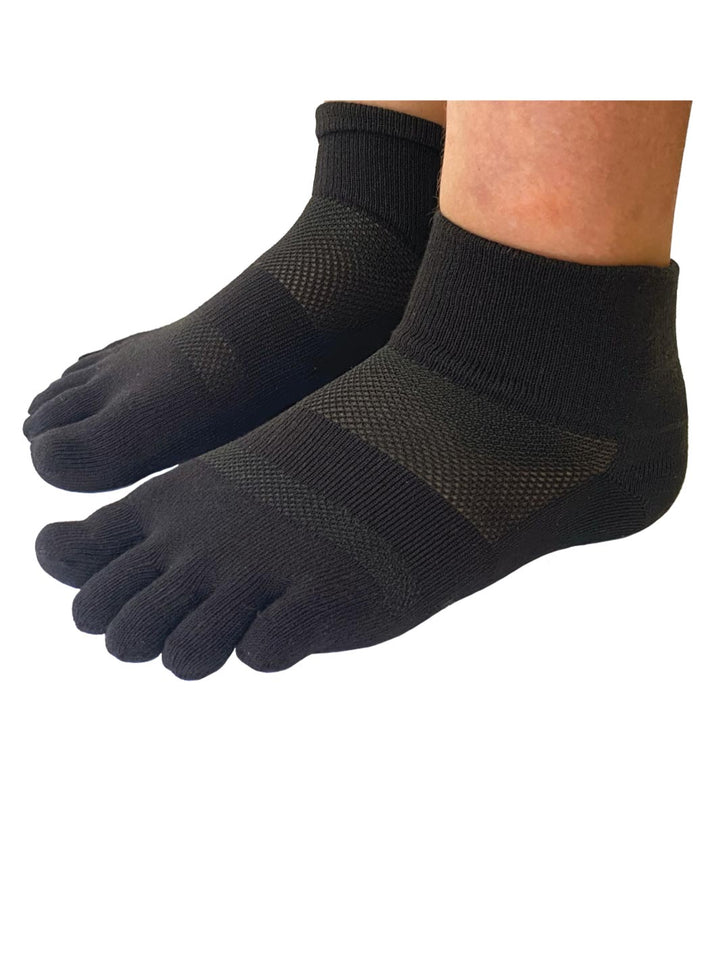 TruFit Mini Crew Toesocks - Black